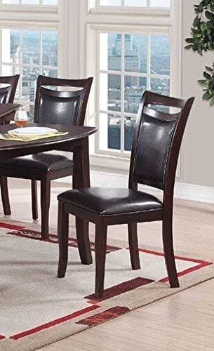 Retro Style Set Of Two Wooden Dining Chairs In Dark Brown