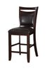 Classic Wooden Armless High Chair Brown & Black Set of 2 PDX-F1389