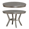 Rubber Wood Round Dining Table With Bottom Shelf Silver PDX-F2150