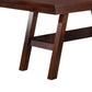 Solid Wood Dark Walnut Brown Dining Table By Casagear Home PDX-F2271