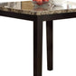 Spacious Wooden High Table Faux Marble Top Brown PDX-F2339