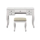 Cherub Vanity Set Featuring Stool And Mirror White By Poundex PDX-F4148