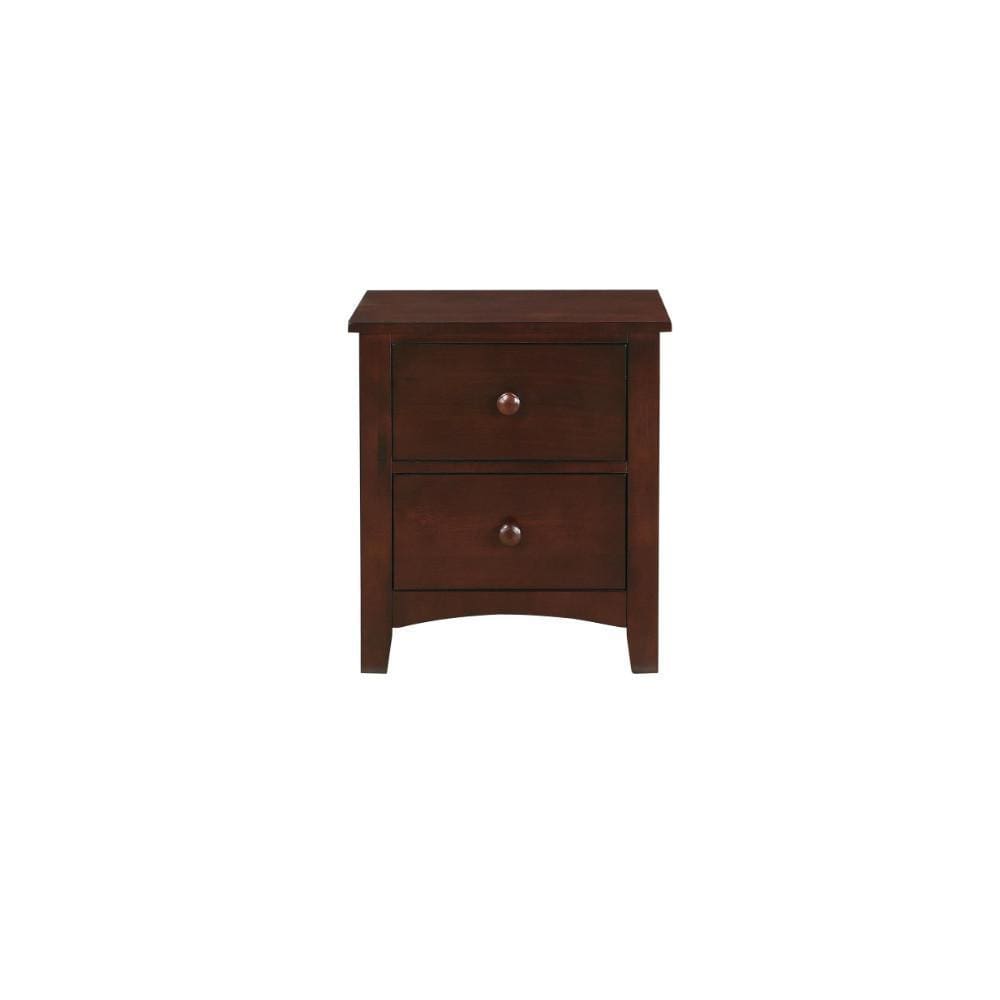 Modern Pine Wood 2- Drawer Night Stand Brown PDX-F4234