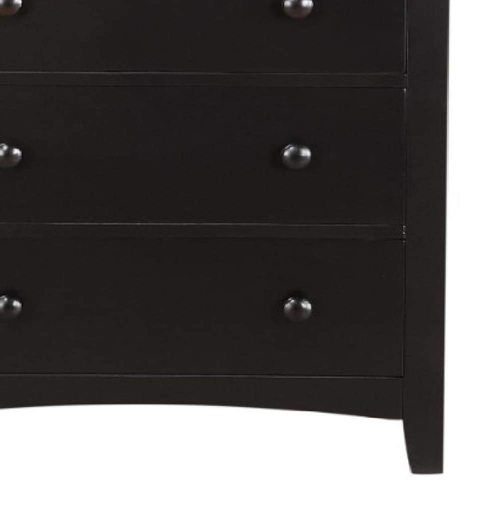 Pine Wood With Varied Size 5 Drawer Chest Black PDX-F4237