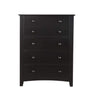 Pine Wood With Varied Size 5 Drawer Chest Black PDX-F4237