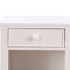 Wooden Night Stand With Bottom Open Shelf White PDX-F4238