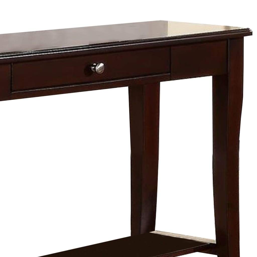 Wooden Console Table With One Drawers Brown PDX-F6278