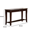 Wooden Console Table With One Drawers Brown PDX-F6278