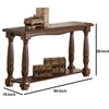 Quaint Wooden Console Table With Bottom Shelf Brown PDX-F6335