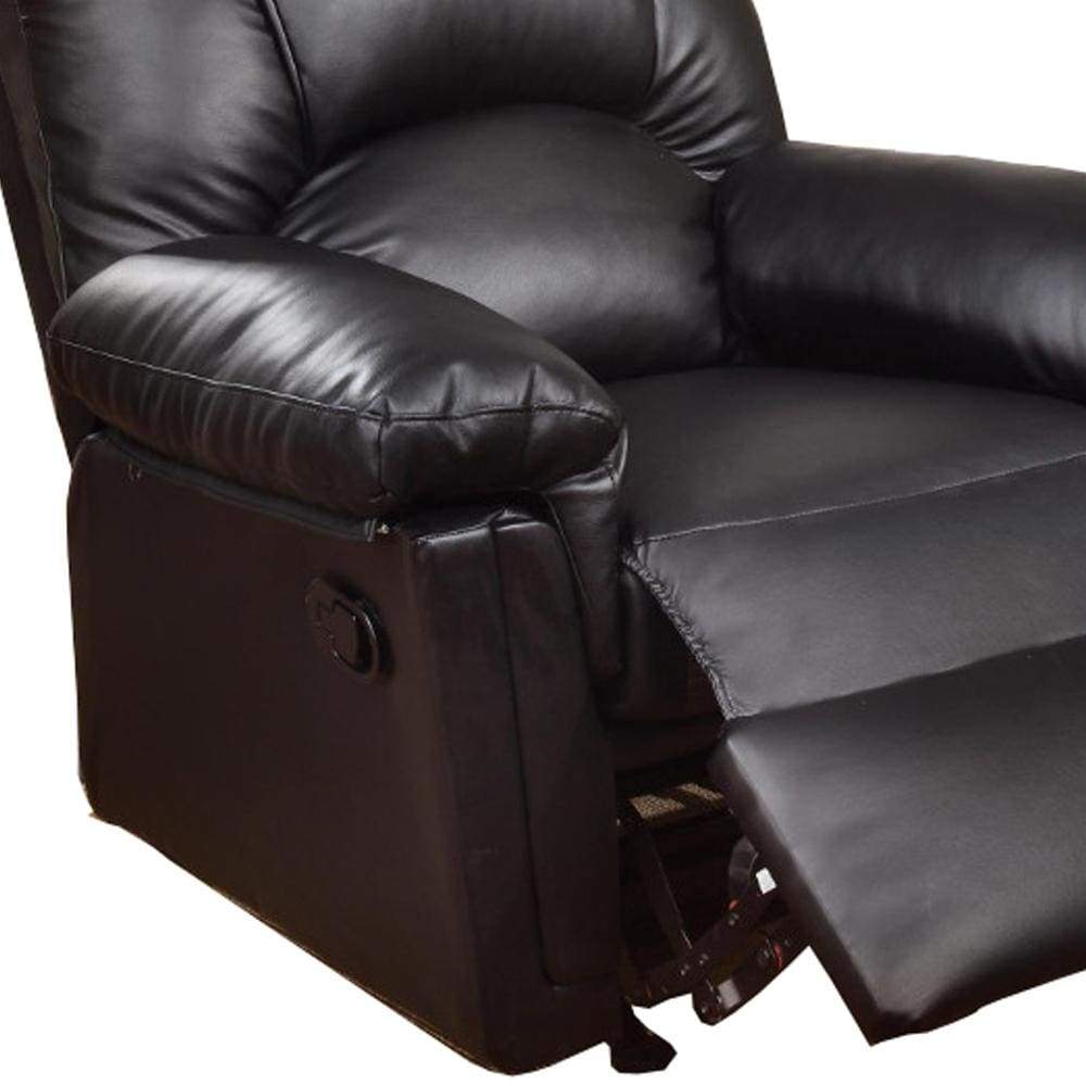 Bonded Leather Rocker/Recliner Black PDX-F6673