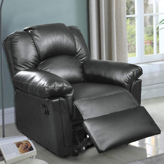 Bonded Leather Rocker/Recliner Black