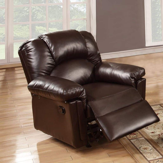 Bonded Leather Rocker/Recliner, Brown