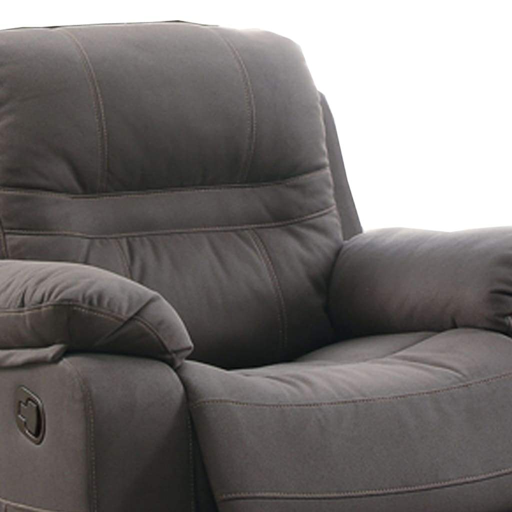 Leatherette Rocker Recliner In Gray PDX-F6700