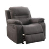 Leatherette Rocker Recliner In Gray