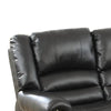 Imposing Style Bonded Leather & Plywood Reclining Love Seat Black By Casagear Home PDX-F6749