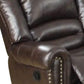 Individual Fun Bonded Leather & Plywood Recliner/Glider Brown PDX-F6755