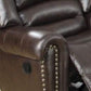 Individual Fun Bonded Leather & Plywood Recliner/Glider Brown PDX-F6755