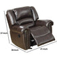 Individual Fun Bonded Leather & Plywood Recliner/Glider Brown PDX-F6755