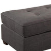 Cocktail Ottoman In Dark Gray Dorris Fabric PDX-F6992