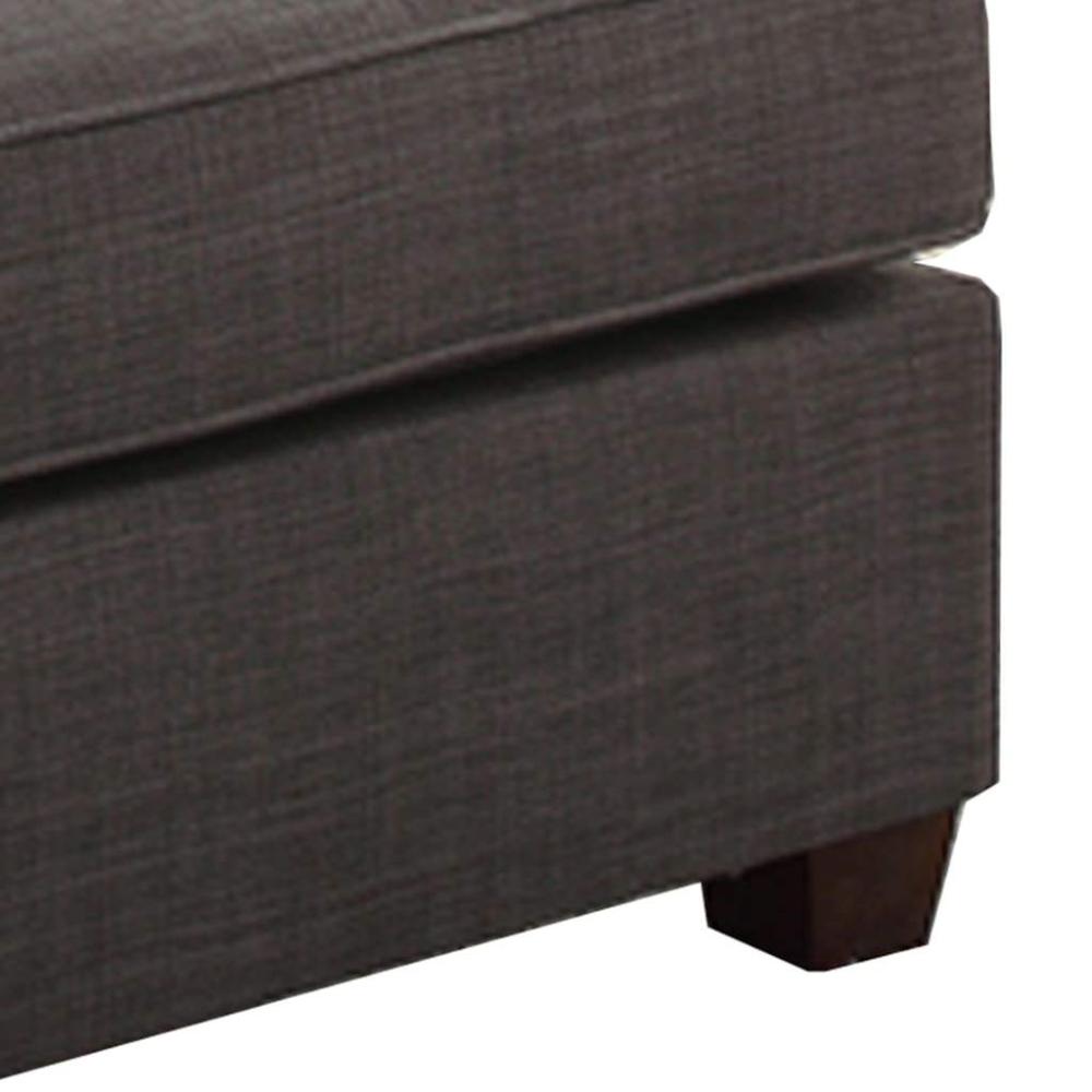 Cocktail Ottoman In Dark Gray Dorris Fabric PDX-F6992