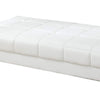 Modish Bonded Leather Ottoman In White PDX-F7229