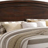 Crisp & Fine Lined Wooden C.King Bed With 3D Design on Front Board Oak Brown By Casagear Home PDX-F9327CK