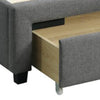 Upholstered Wooden Full Bed With Button Tufted Headboard & Lower Storage Drawer Gray By Casagear Home PDX-F9330F