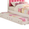 Cherub Twin Size Bed With Trundle In Pink And White By Casagear Home PDX-F9377