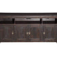 Wooden TV Stand With 3 Shelves and Cabinets Espresso Brown SDF-90920