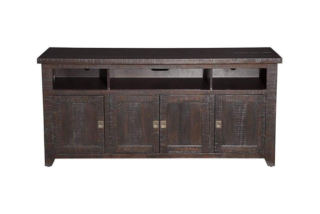 Wooden TV Stand With 3 Shelves and Cabinets Espresso Brown SDF-90920