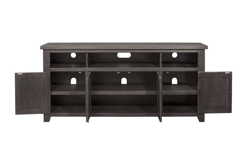 Wooden TV Stand With 3 Shelves and Cabinets Gray SDF-90921