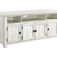 Wooden TV Stand With 3 Shelves and Cabinets White SDF-90926