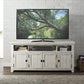 Wooden TV Stand With 3 Shelves and Cabinets White SDF-90926