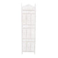 Aesthetically Carved 4 Panel Wooden Partition Screen/Room Divider Distressed White UPT-148945