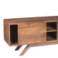 Mid Century Modern Acacia Wood Tv Unit With Wide Storage Walnut Brown UPT-182998