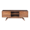 Mid Century Modern Acacia Wood Tv Unit With Wide Storage Walnut Brown UPT-182998