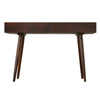 Mango Wood Writing Desk with Two Drawers and Tapered Legs Brown UPT-186126