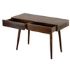 Mango Wood Writing Desk with Two Drawers and Tapered Legs Brown UPT-186126