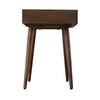 Mango Wood Writing Desk with Two Drawers and Tapered Legs Brown UPT-186126