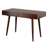 Mango Wood Writing Desk with Two Drawers and Tapered Legs Brown UPT-186126