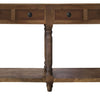 Traditional Wooden Console Table with 4 Drawers and Turned Legs Brown By The Urban Port UPT-197308