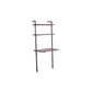 Industrial 3 Tier Mango Wood Ladder Storage Wall Shelf with Tubular Frame Brown and Black By The Urban Port UPT-197867