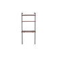 Industrial 3 Tier Mango Wood Ladder Storage Wall Shelf with Tubular Frame Brown and Black By The Urban Port UPT-197867