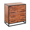 Handmade Dresser with Live Edge Design 4 Drawers Brown and Black By The Urban Port UPT-197872