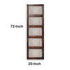 Decorative Mango Wood Wall Panel with See Through Circular Pattern Brown UPT-200172-1