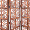 3 Panel Mango Wood Screen with Intricate Cutout Carvings Brown By The Urban Port UPT-200177