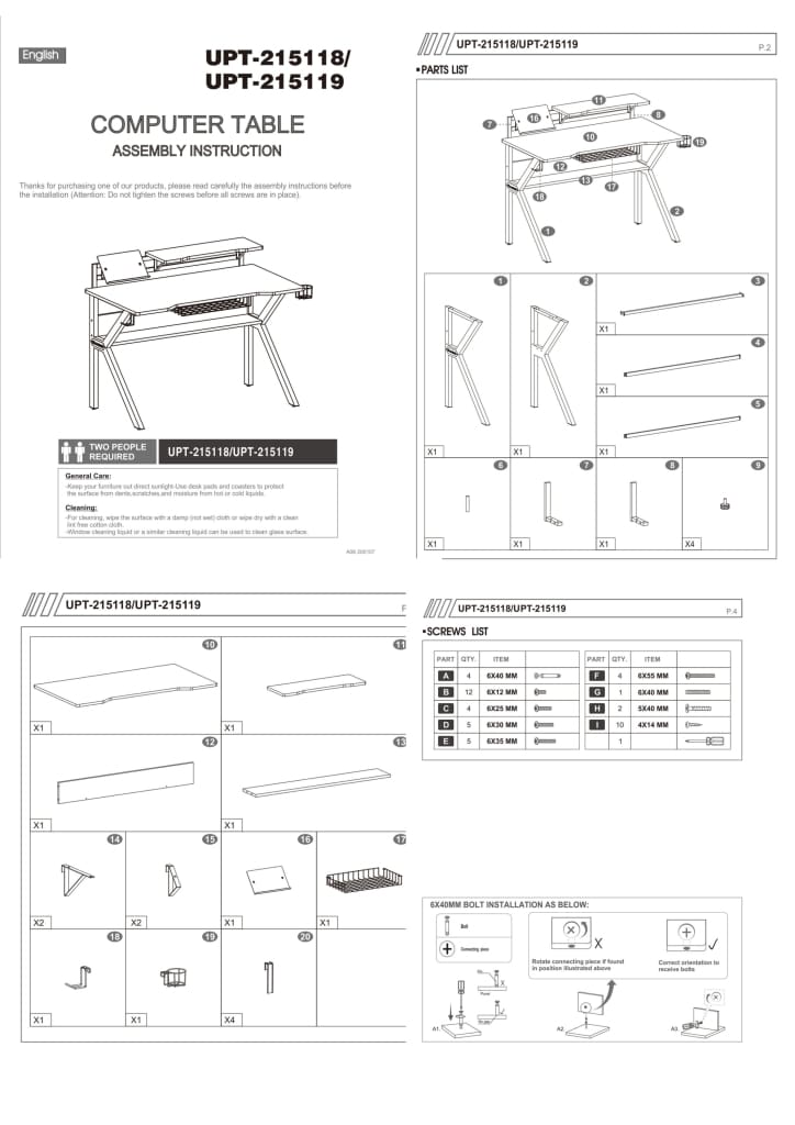 PVC Coated Ergonomic Metal Frame Gaming Desk with K Shape Legs Black UPT-215119