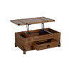 Rustic Single Drawer Mango Wood Coffee Table with Lift Top Storage & Compartments Brown By The Urban Port UPT-215750