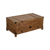 Rustic Single Drawer Mango Wood Coffee Table with Lift Top Storage & Compartments Brown By The Urban Port UPT-215750