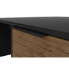 Wood and Metal Rectangular Accent Coffee Table with Drawer Brown and Black By The Urban Port UPT-225264